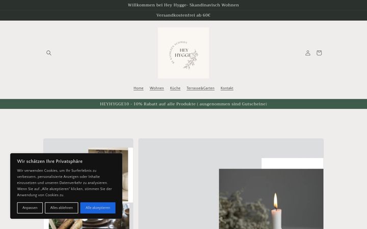 Screenshot of heyhygge.de