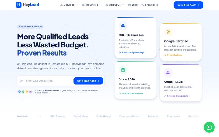 Screenshot of heylead.com