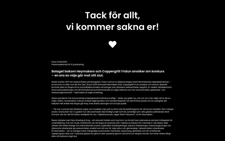 Screenshot of heymakers.se