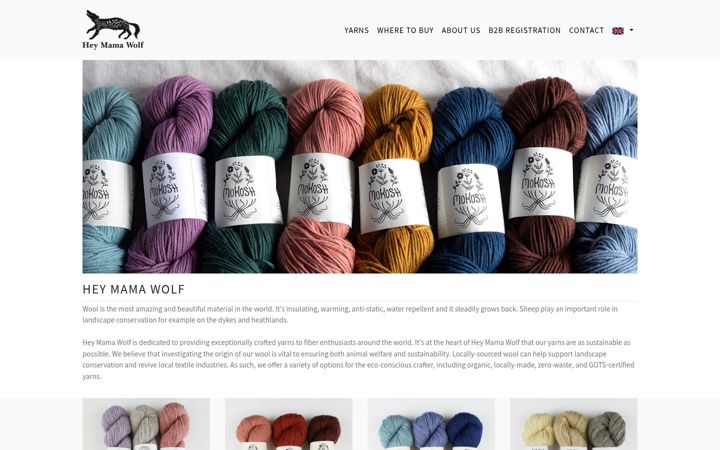 Screenshot of heymamawolf.de