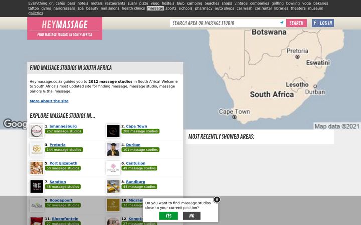 Képernyőkép: heymassage.co.za