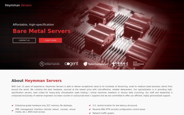Screenshot of heymman.com