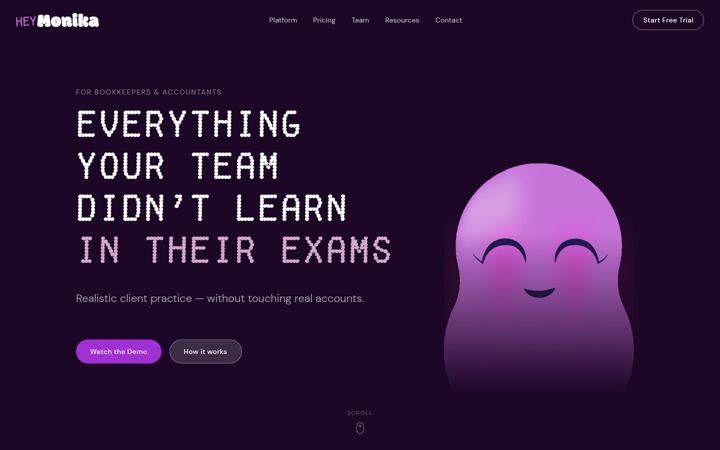 Screenshot of heymonika.com