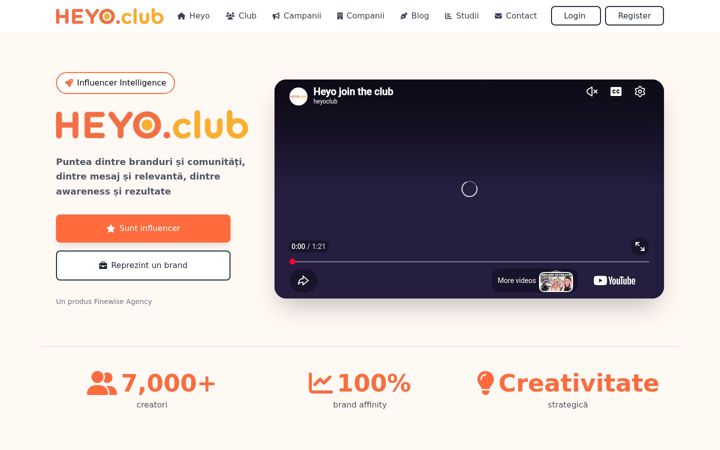 Screenshot of heyoclub.com