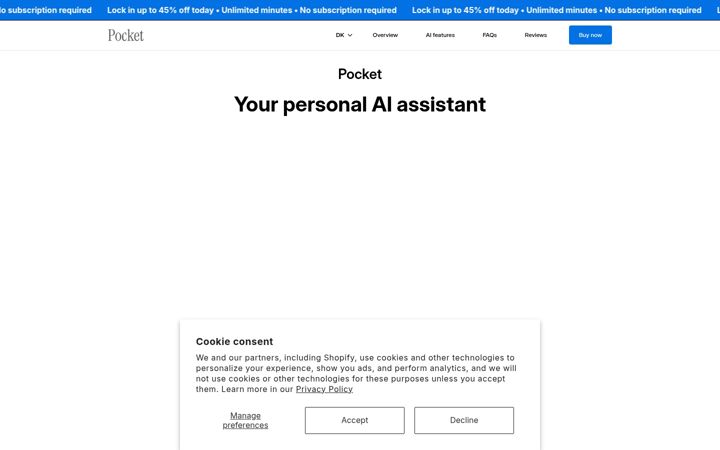 Screenshot of heypocket.com