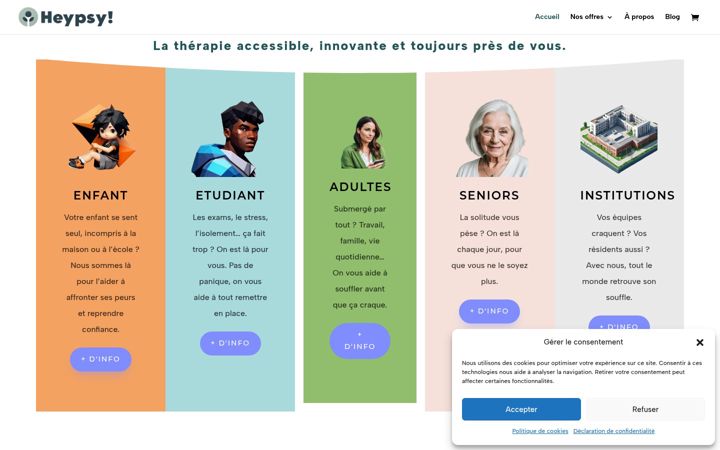 Screenshot of heypsy.com