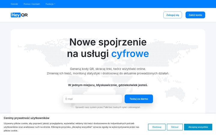 Screenshot of heyqr.pl