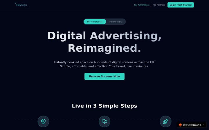 Screenshot of heysign.co.uk