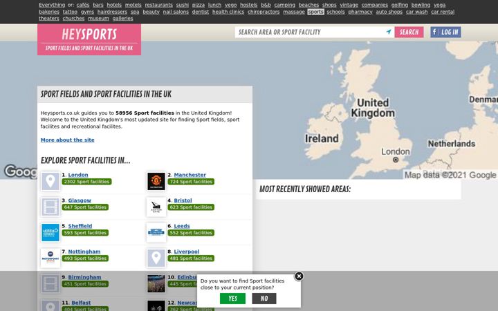 Screenshot of heysports.co.uk
