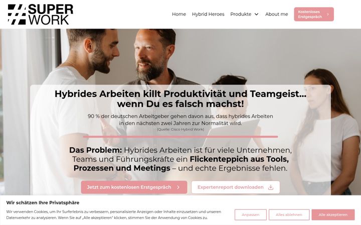 Screenshot of heysuperwork.com