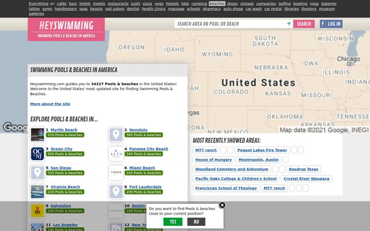 Screenshot of heyswimming.com