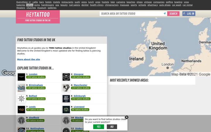 Screenshot of heytattoo.co.uk