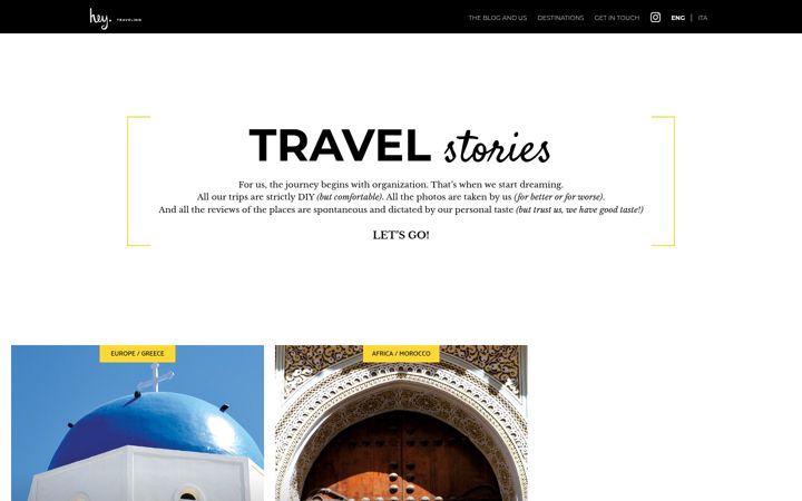 Screenshot of heytraveling.com