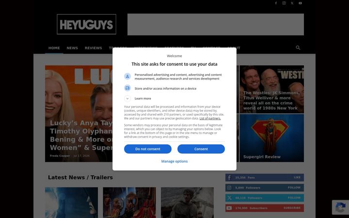 Screenshot of heyuguys.com