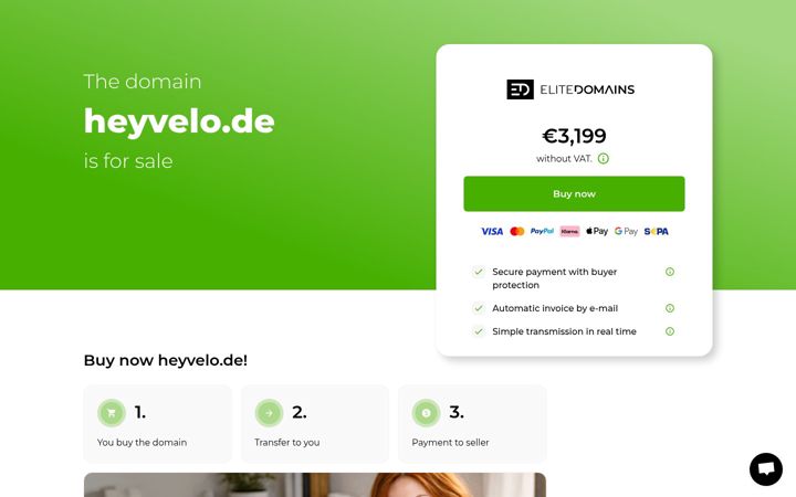 Screenshot of heyvelo.de