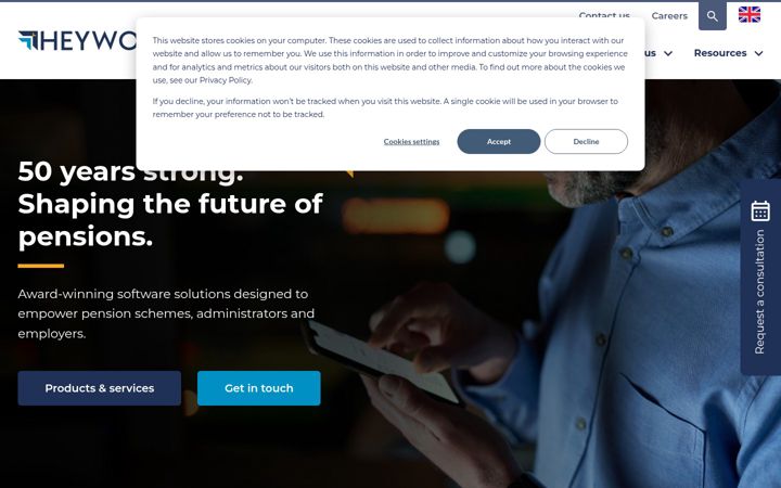 Screenshot of heywood.co.uk