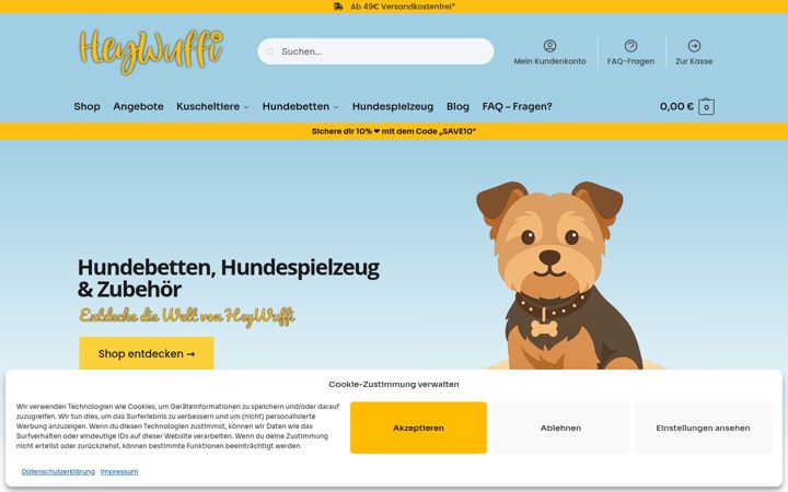 Screenshot of heywuffi.de