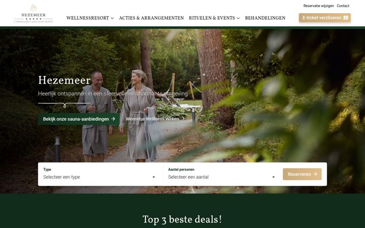 Screenshot of hezemeer.be