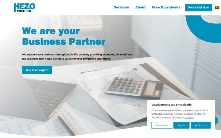 Screenshot of hezo.pt
