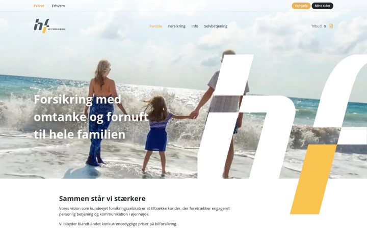 Screenshot of hf-forsikring.com