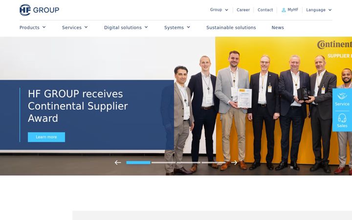 Screenshot of hf-group.com