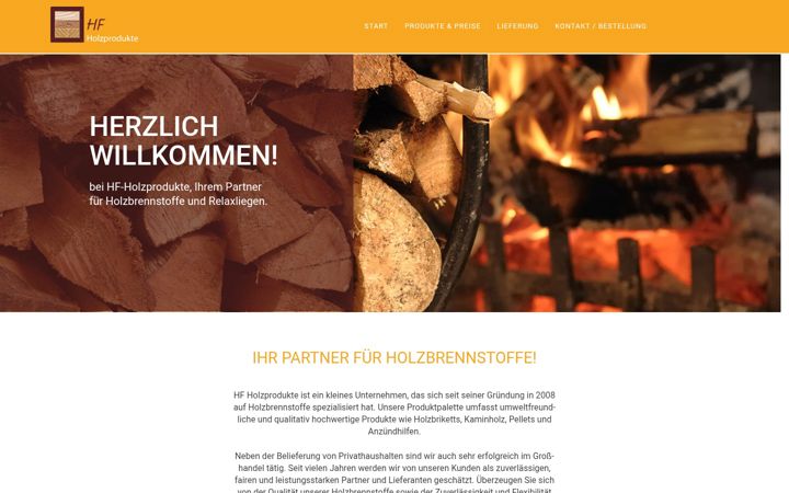 Screenshot of hf-holzprodukte.de