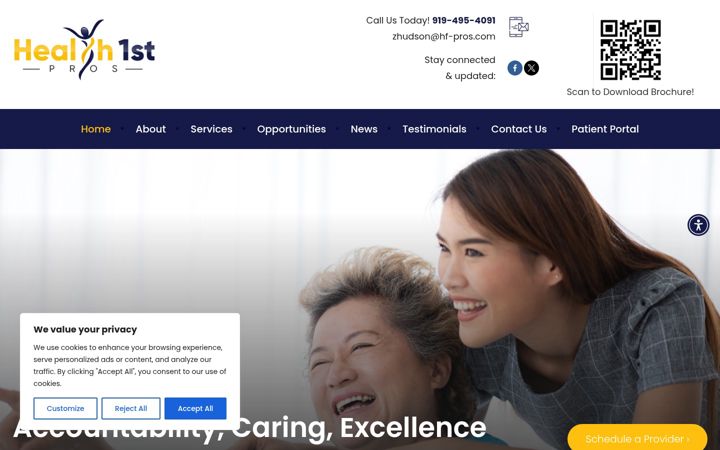 Screenshot of hf-pros.com