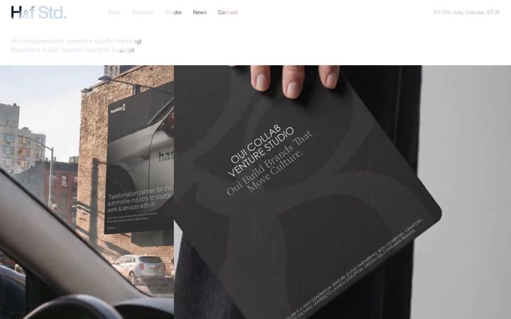 Screenshot of hf-studio.agency