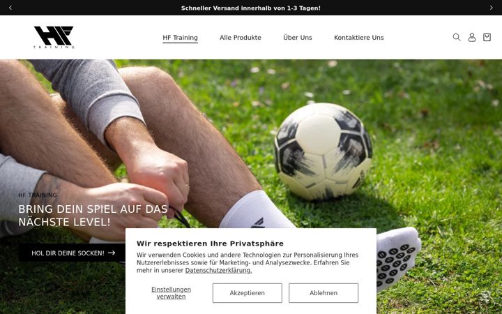 Screenshot of hf-training.de