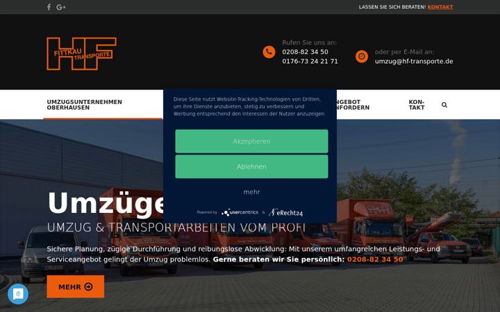 Screenshot of hf-transporte.de