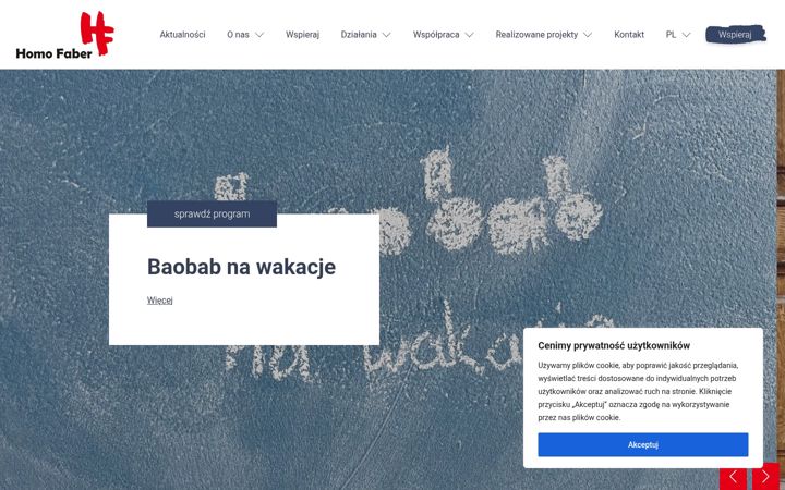 Screenshot of hf.org.pl