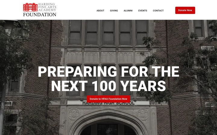 Screenshot of hfaafoundation.org