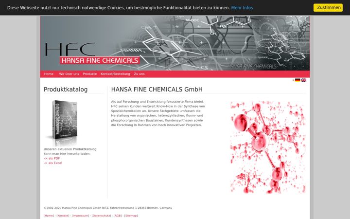 Screenshot of hfc-chemicals.com