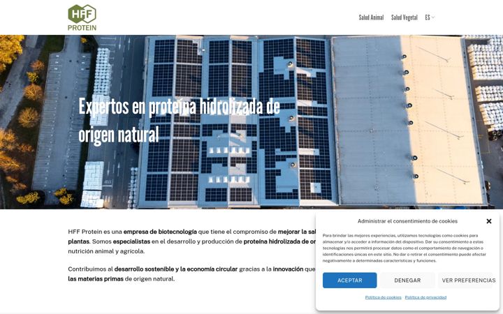 Screenshot of hffprotein.com