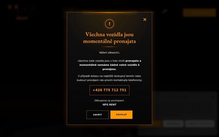 Screenshot of hfgrent.cz