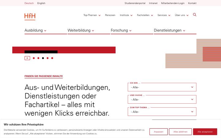 Screenshot of hfh.ch