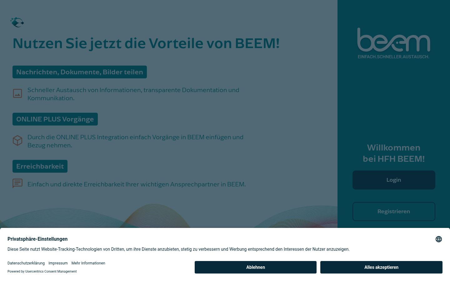 Screenshot tal-banner tal-kunsens muri qabel kwalunkwe interazzjoni