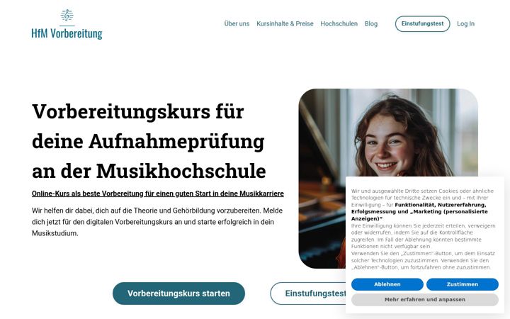 Screenshot of hfm-vorbereitung.com