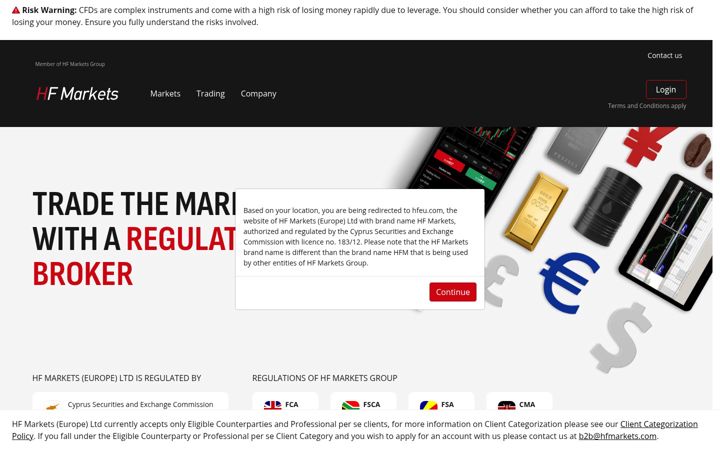 Screenshot di hfm.com