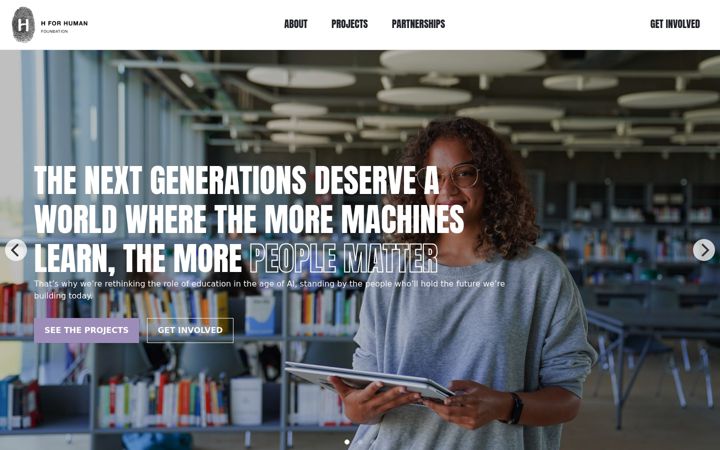 Screenshot of hforhuman.org