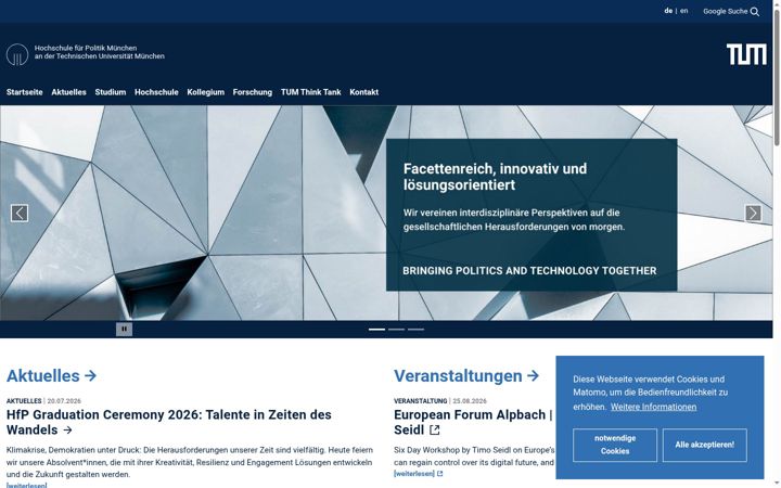 Screenshot of hfp.tum.de