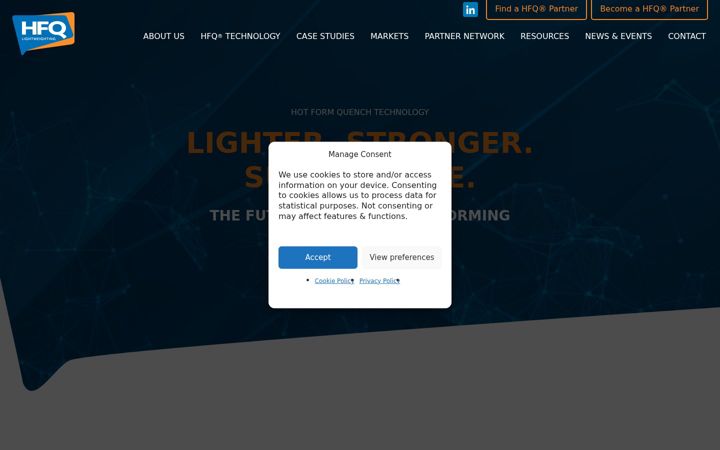 Screenshot of hfqtechnology.com