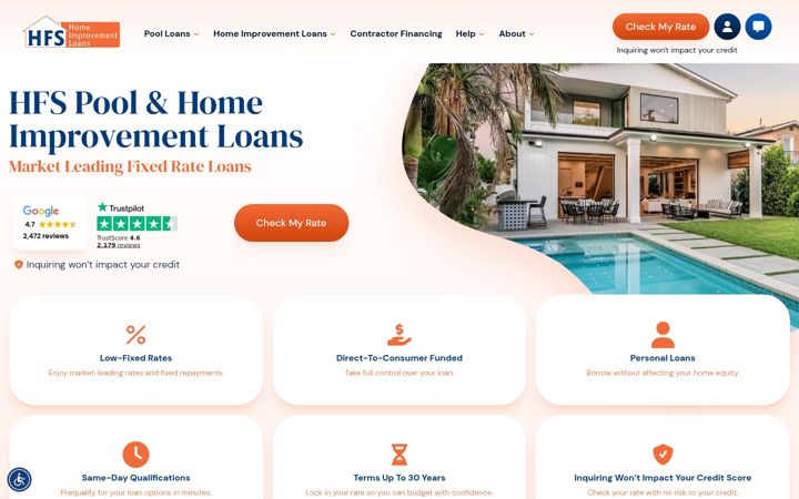 Screenshot von hfsfinancial.net