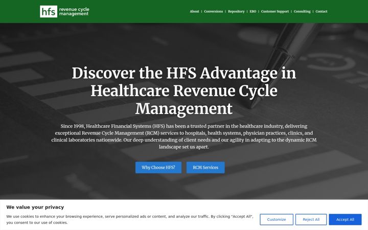 Screenshot of hfsystems.com