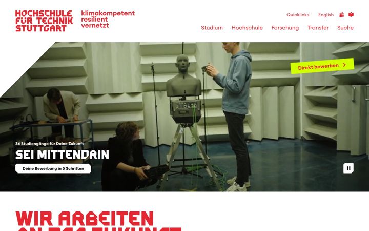 Screenshot of hft-stuttgart.de