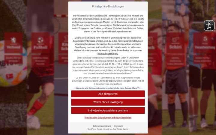 Screenshot di hfv-online.de
