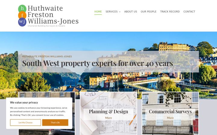 Screenshot of hfwjsurveyors.com