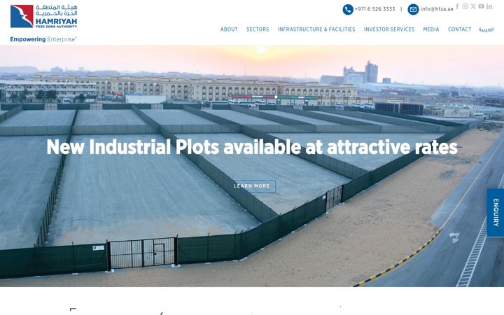 Screenshot of hfza.ae