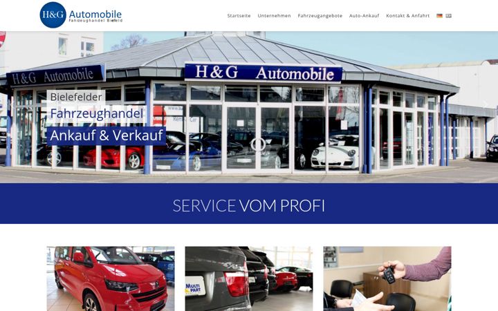 Screenshot of hg-cars.de