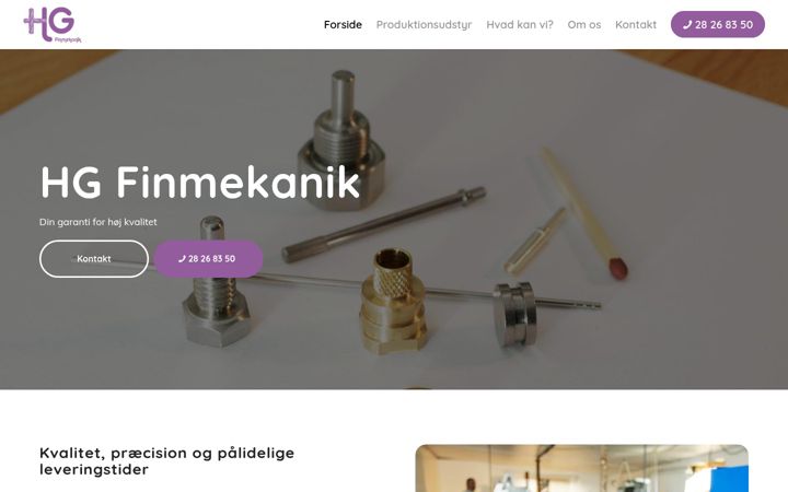 Screenshot of hg-finmekanik.dk